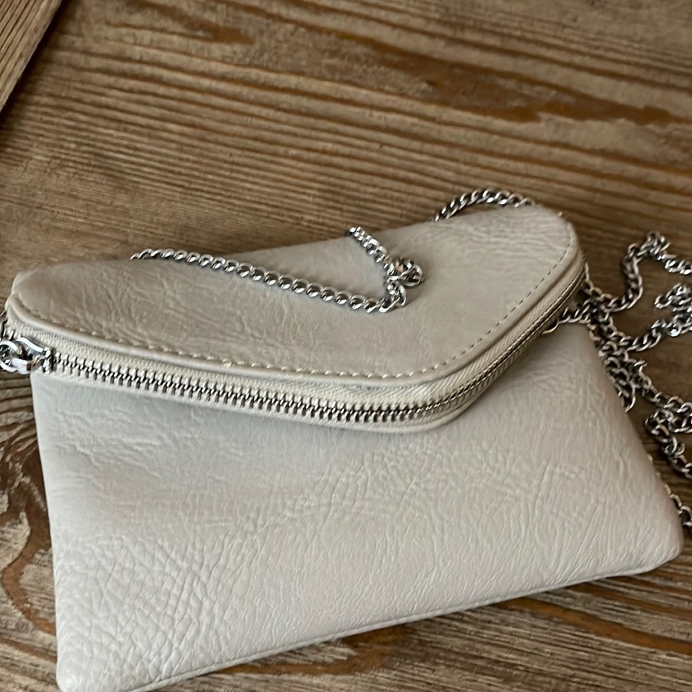 Grey and silver crossbody